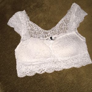 A white crop top.